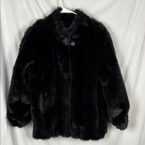 Vintage Faux Fur Monterey Fashions Black Winter Coat